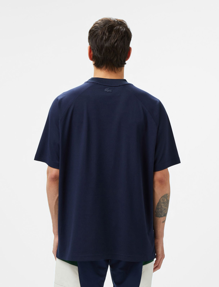 Lacoste Erkek Oversize Fit Bisiklet Yaka Lacivert T-Shirt Lacoste Erkek Oversize Fit Bisiklet Yaka Lacivert T-Shirt