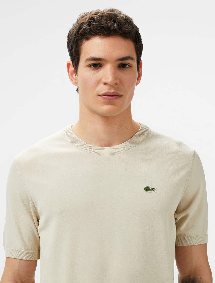 Lacoste Erkek Regular Fit Bej Triko