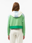 Lacoste Kadın Kapüşonlu Renk Bloklu Açık Yeşil Sweatshirt Lacoste Kadın Kapüşonlu Renk Bloklu Açık Yeşil Sweatshirt