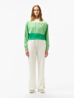 Lacoste Kadın Kapüşonlu Renk Bloklu Açık Yeşil Sweatshirt Lacoste Kadın Kapüşonlu Renk Bloklu Açık Yeşil Sweatshirt