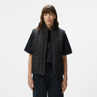 Lacoste Kadın Regular Fit Dik Yaka Kapitone Siyah Yelek Lacoste Kadın Regular Fit Dik Yaka Kapitone Siyah Yelek