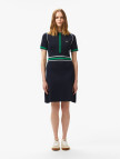 Lacoste Kadın Classic Fit Kısa Kollu Polo Yaka Renk Bloklu Lacivert Elbise Lacoste Kadın Classic Fit Kısa Kollu Polo Yaka Renk Bloklu Lacivert Elbise