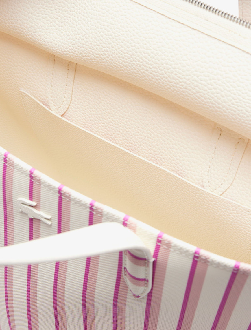 Lacoste Anna Kadın Çizgili Beyaz Omuz Çantası Lacoste Anna Kadın Çizgili Beyaz Omuz Çantası