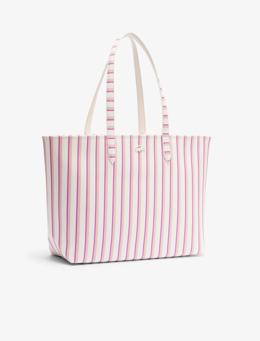 Lacoste Anna Kadın Çizgili Beyaz Omuz Çantası Lacoste Anna Kadın Çizgili Beyaz Omuz Çantası