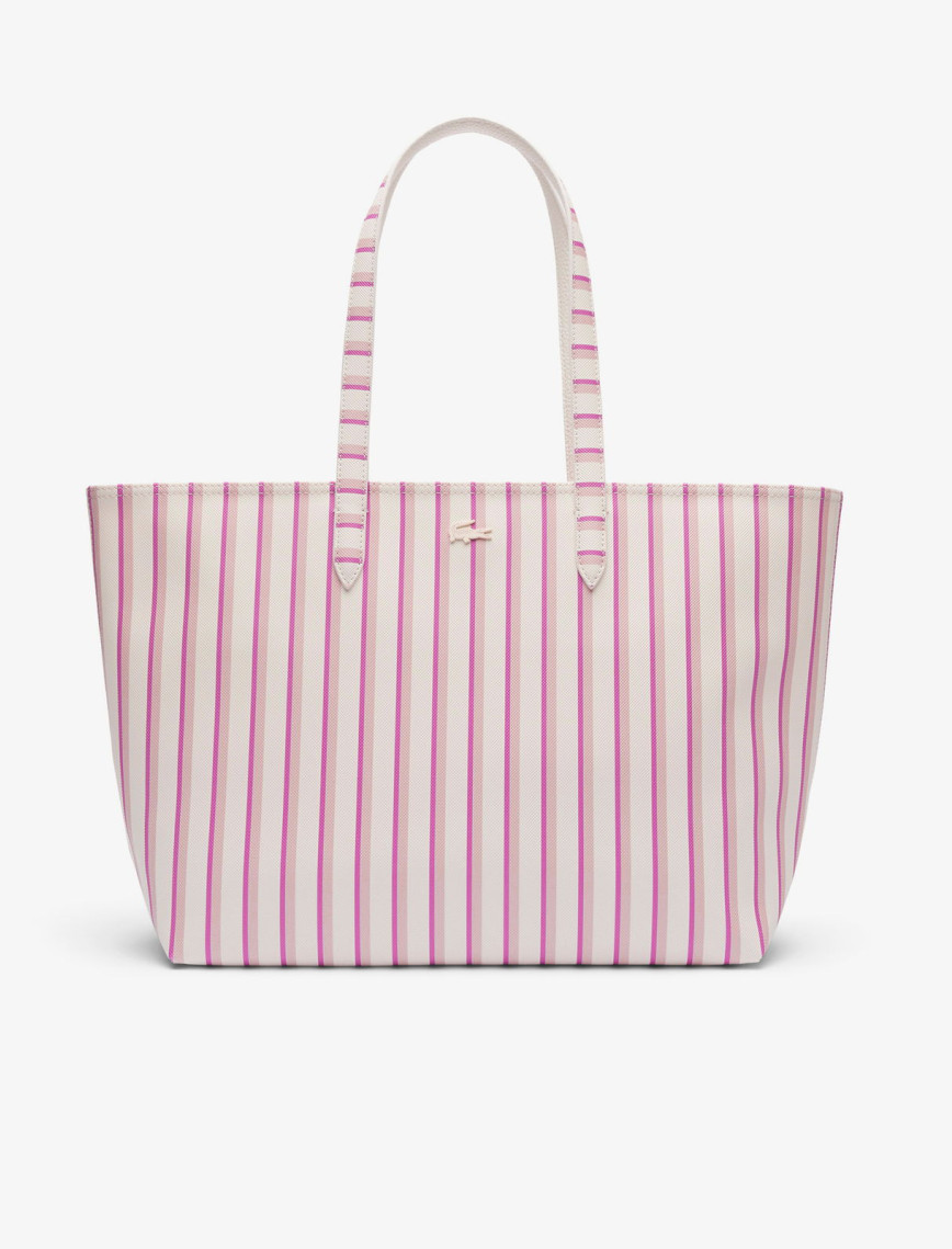 Lacoste Anna Kadın Çizgili Beyaz Omuz Çantası Lacoste Anna Kadın Çizgili Beyaz Omuz Çantası