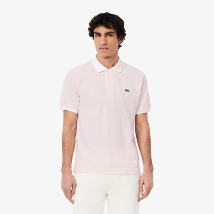 Lacoste L.12.12 Erkek Classic Fit Çizgili Pembe Polo Lacoste L.12.12 Erkek Classic Fit Çizgili Pembe Polo