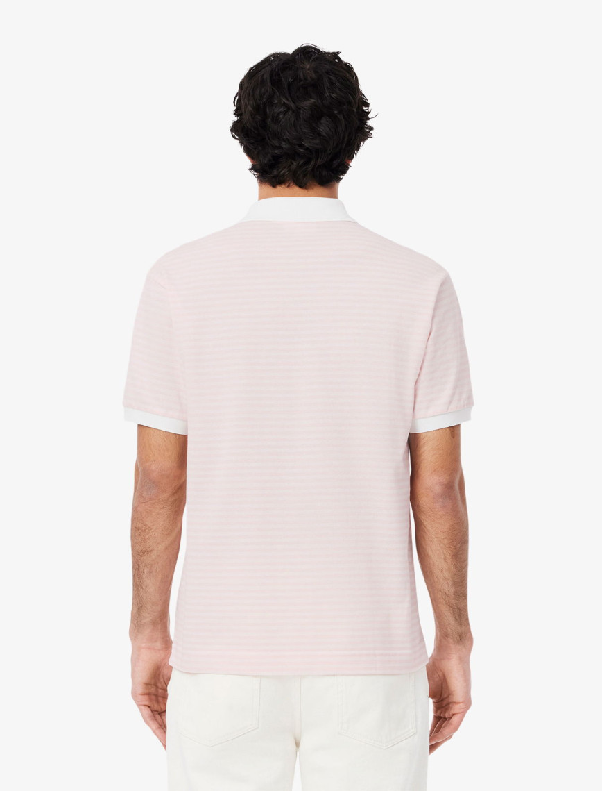 Lacoste L.12.12 Erkek Classic Fit Çizgili Pembe Polo Lacoste L.12.12 Erkek Classic Fit Çizgili Pembe Polo