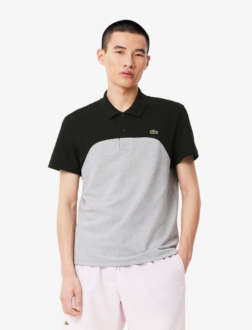 Lacoste Erkek Regular Fit Renk Bloklu Gri Polo Lacoste Erkek Regular Fit Renk Bloklu Gri Polo