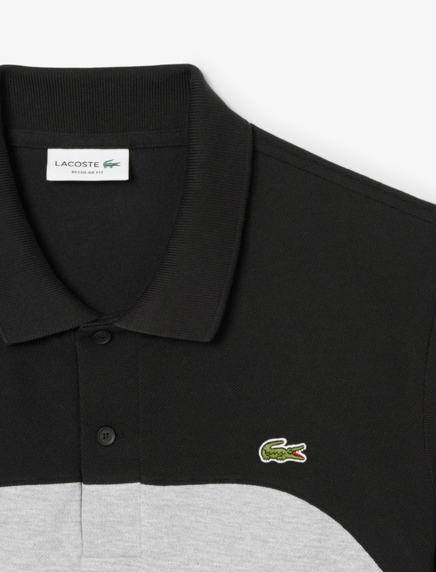 Lacoste Erkek Regular Fit Renk Bloklu Gri Polo Lacoste Erkek Regular Fit Renk Bloklu Gri Polo