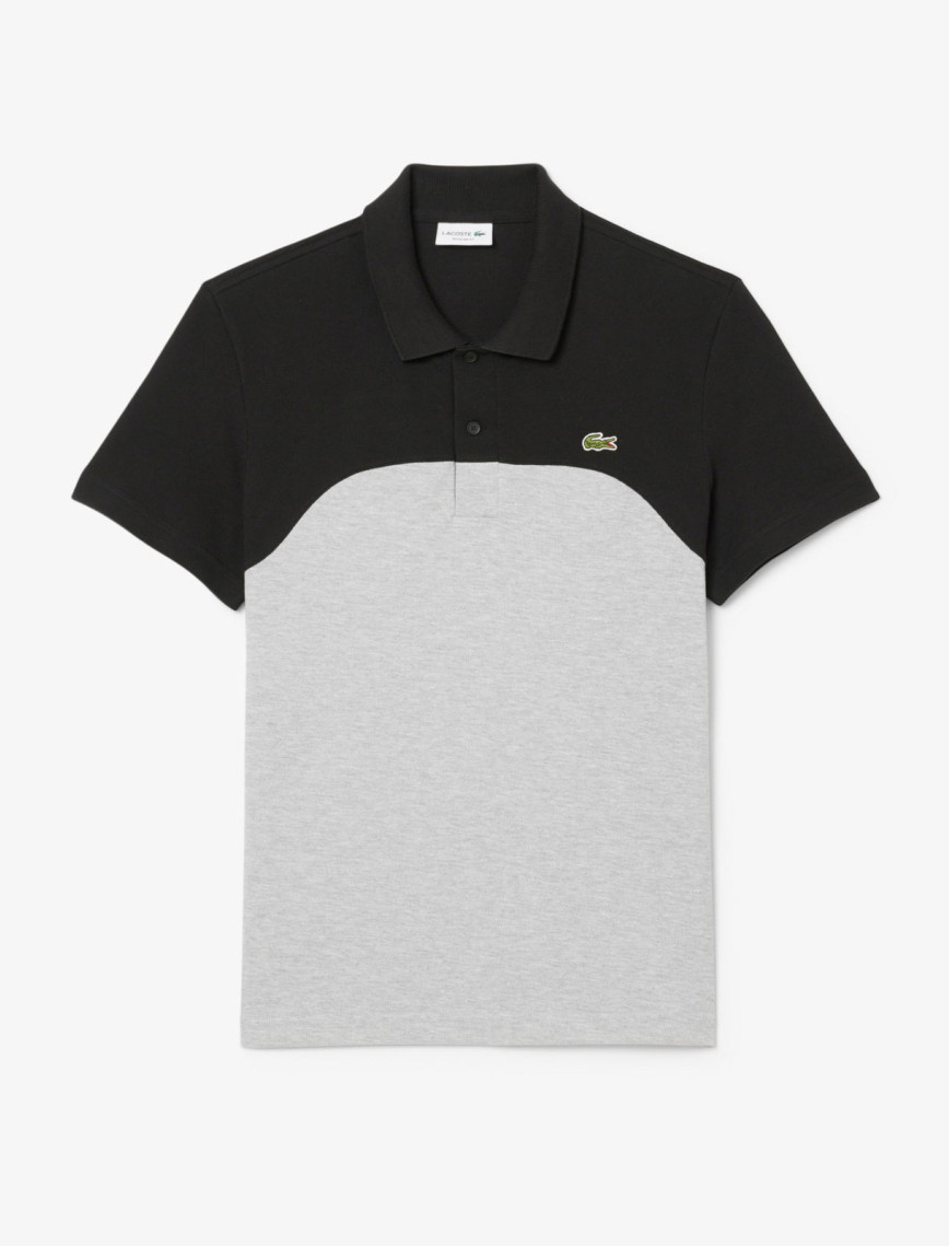 Lacoste Erkek Regular Fit Renk Bloklu Gri Polo Lacoste Erkek Regular Fit Renk Bloklu Gri Polo