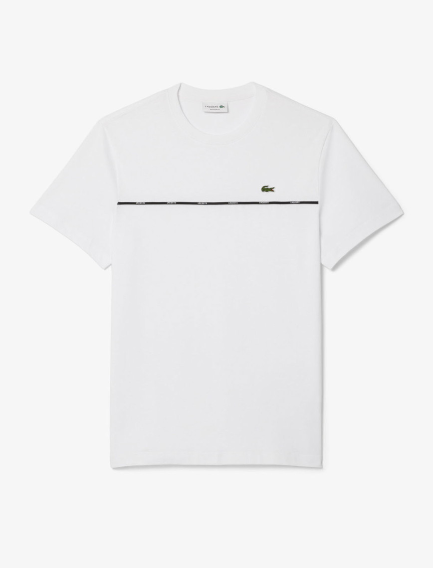 Lacoste Erkek Regular Fit Bisiklet Yaka Baskılı Beyaz T-Shirt Lacoste Erkek Regular Fit Bisiklet Yaka Baskılı Beyaz T-Shirt