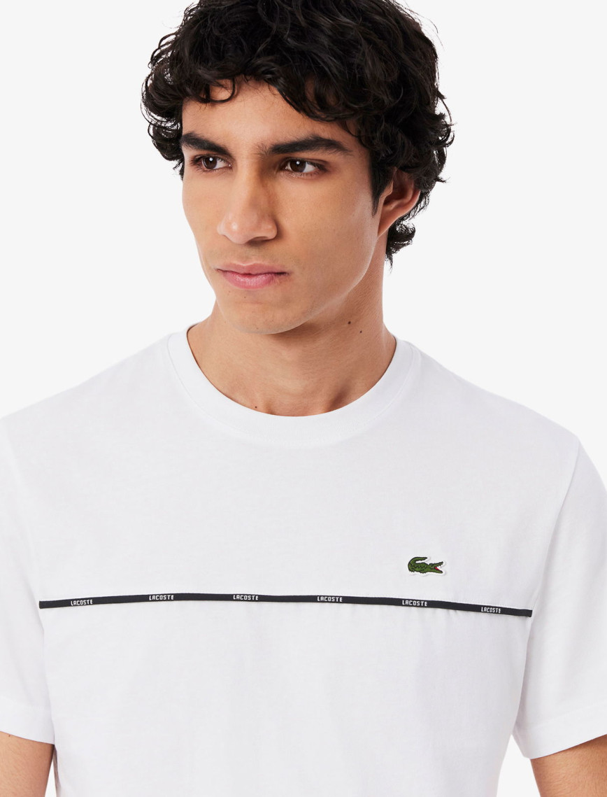 Lacoste Erkek Regular Fit Bisiklet Yaka Baskılı Beyaz T-Shirt Lacoste Erkek Regular Fit Bisiklet Yaka Baskılı Beyaz T-Shirt