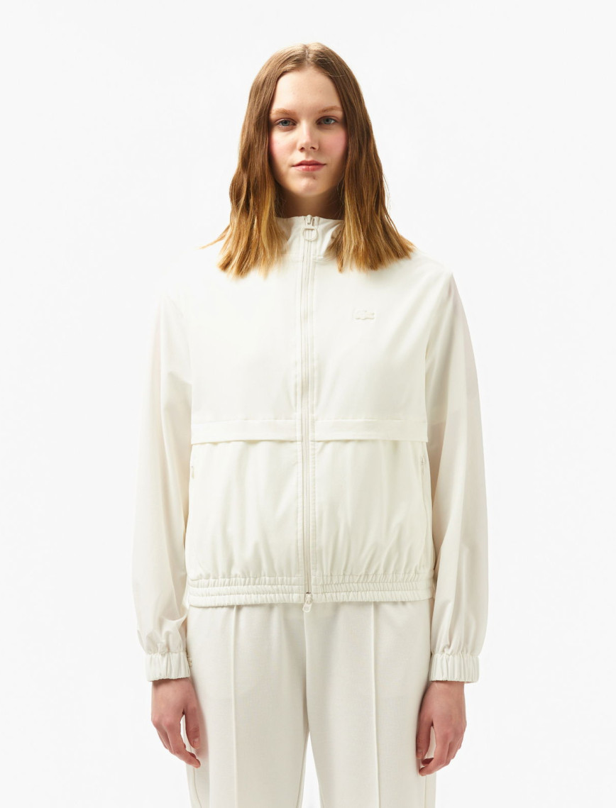 Lacoste Kadın Kapüşonlu Beyaz Ceket Lacoste Kadın Kapüşonlu Beyaz Ceket