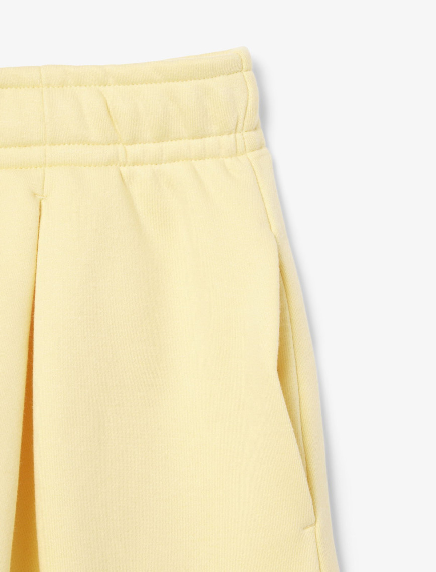 Lacoste Pleated Fleece Kadın Sarı Şort Lacoste Pleated Fleece Kadın Sarı Şort