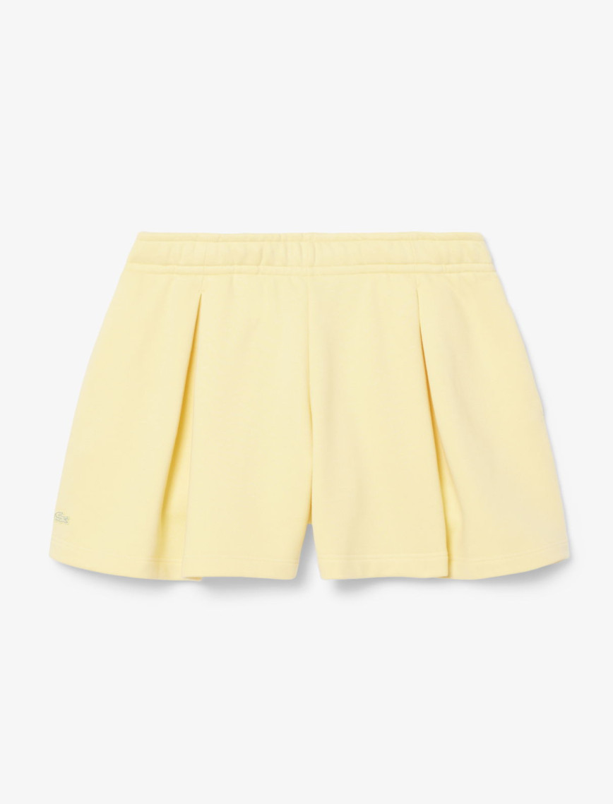 Lacoste Pleated Fleece Kadın Sarı Şort Lacoste Pleated Fleece Kadın Sarı Şort
