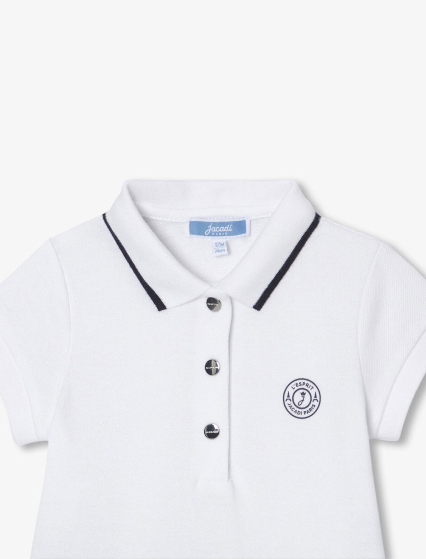 Jacadi Paris Kız Bebek Pamuklu Pike Polo Yaka Elbise Jacadi Paris Kız Bebek Pamuklu Pike Polo Yaka Elbise