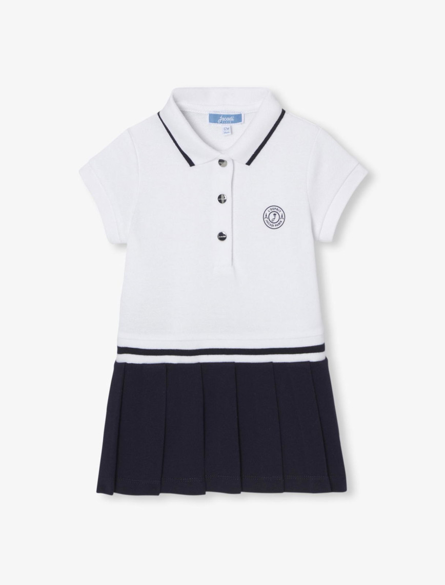 Jacadi Paris Kız Bebek Pamuklu Pike Polo Yaka Elbise Jacadi Paris Kız Bebek Pamuklu Pike Polo Yaka Elbise