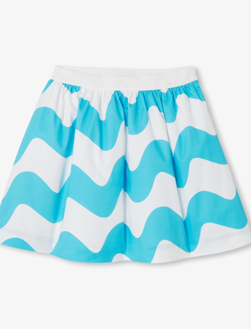 Jacadi Paris Kız Çocuk Dalga Desenli Saten Etek Jacadi Paris Kız Çocuk Dalga Desenli Saten Etek