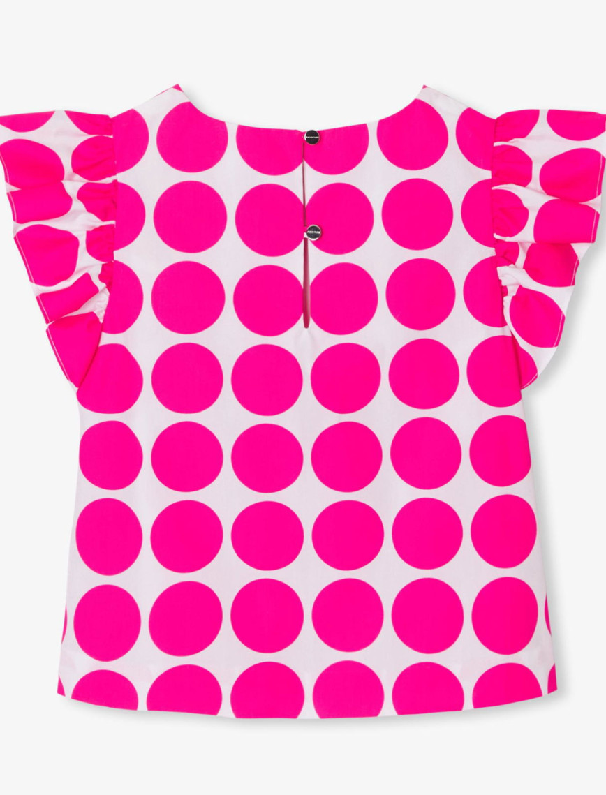 Kız Çocuk Puantiyeli Poplin Bluz Kız Çocuk Puantiyeli Poplin Bluz