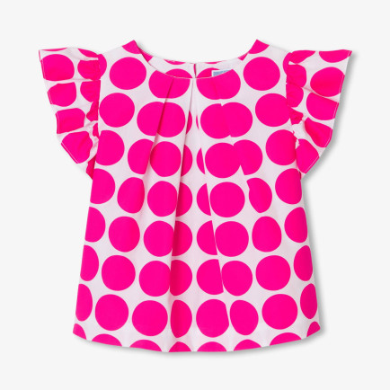 Kız Çocuk Puantiyeli Poplin Bluz Kız Çocuk Puantiyeli Poplin Bluz