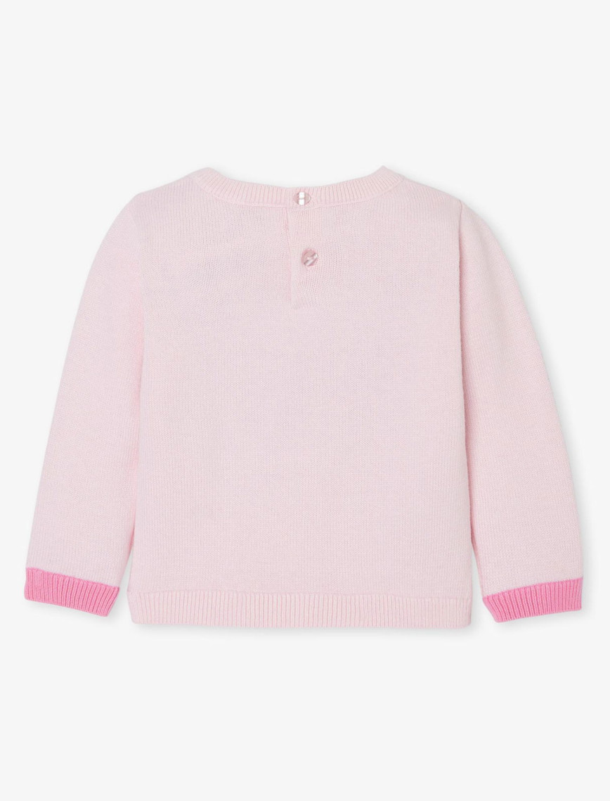 Jacadi Paris Kız Bebek Kedi Desenli Intarsia Örgü Kazak Jacadi Paris Kız Bebek Kedi Desenli Intarsia Örgü Kazak