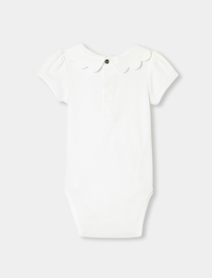 Kız Bebek Taraklı Yaka Kısa Kollu Body Kız Bebek Taraklı Yaka Kısa Kollu Body