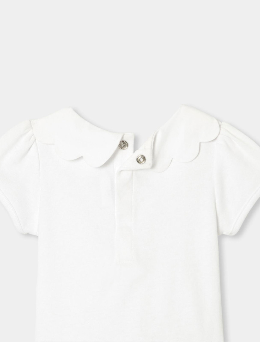 Kız Bebek Taraklı Yaka Kısa Kollu Body Kız Bebek Taraklı Yaka Kısa Kollu Body