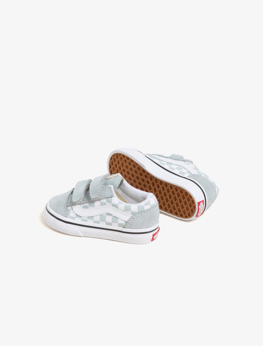 Vans Old Skool V Checkerboard Bebek Yeşil Sneaker Vans Old Skool V Checkerboard Bebek Yeşil Sneaker
