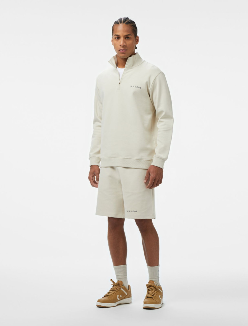 UNITED4 Comfort Erkek Krem Sweatshirt UNITED4 Comfort Erkek Krem Sweatshirt