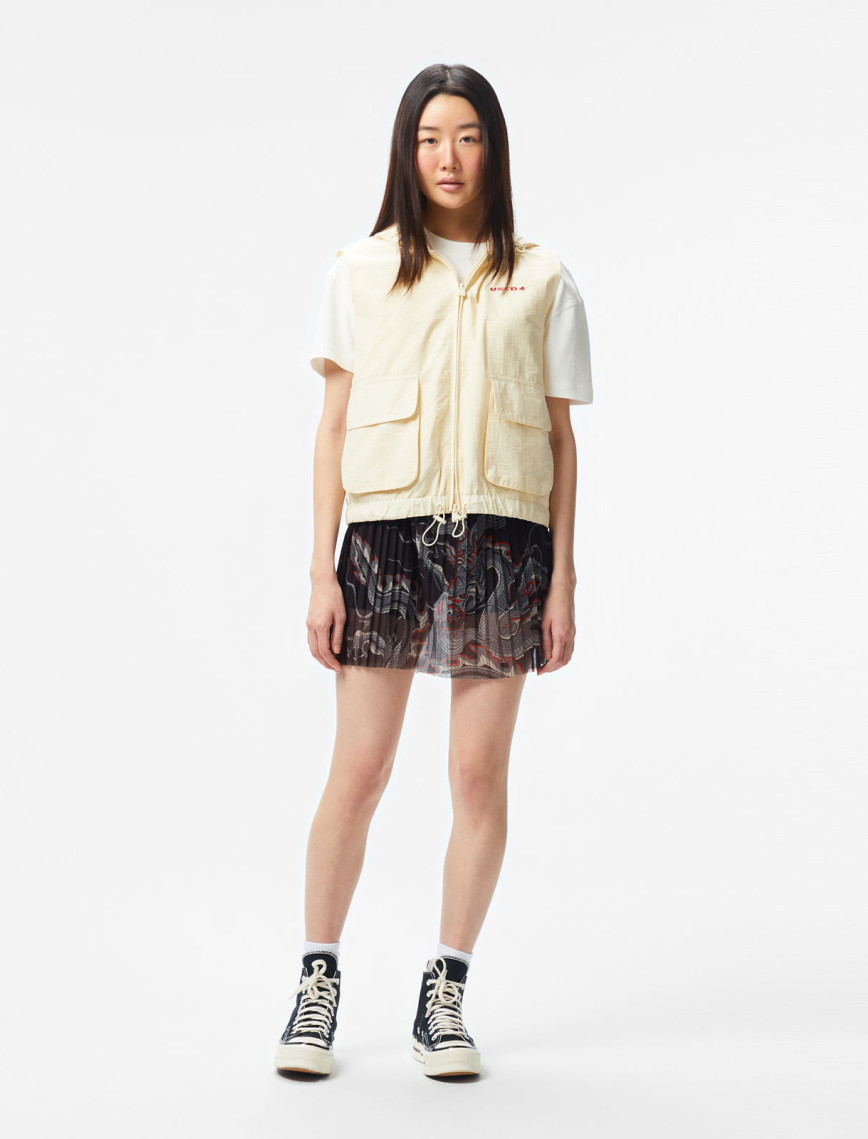 UNITED4 Kadın Krem Crop Yelek UNITED4 Kadın Krem Crop Yelek