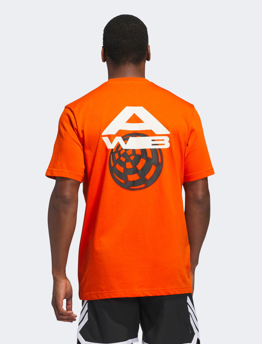 adidas Basketbol Baskılı Erkek Turuncu T-Shirt adidas Basketbol Baskılı Erkek Turuncu T-Shirt