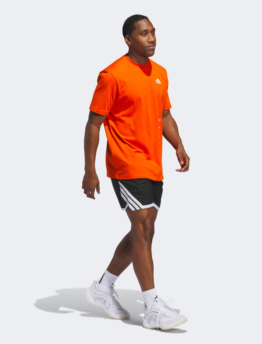 adidas Basketbol Baskılı Erkek Turuncu T-Shirt adidas Basketbol Baskılı Erkek Turuncu T-Shirt