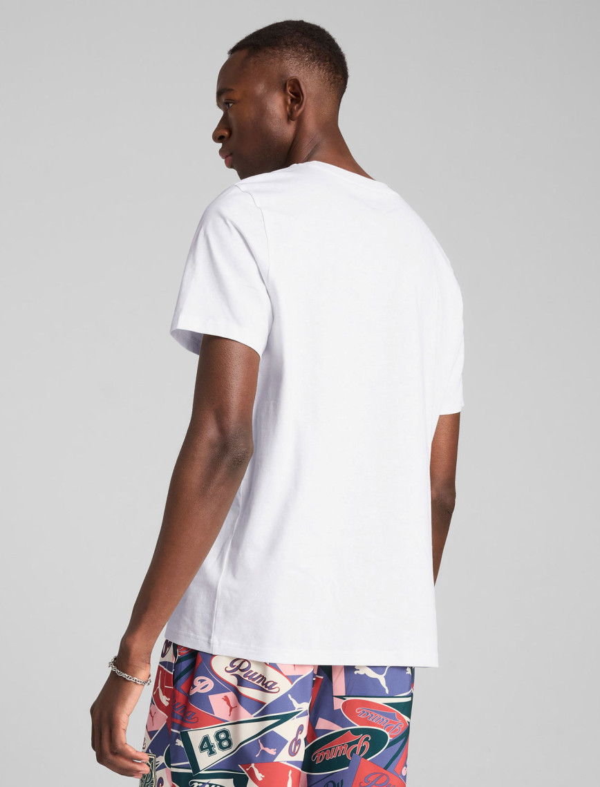 Puma Wardrobe Ess Graphic Erkek Beyaz T-Shirt Puma Wardrobe Ess Graphic Erkek Beyaz T-Shirt