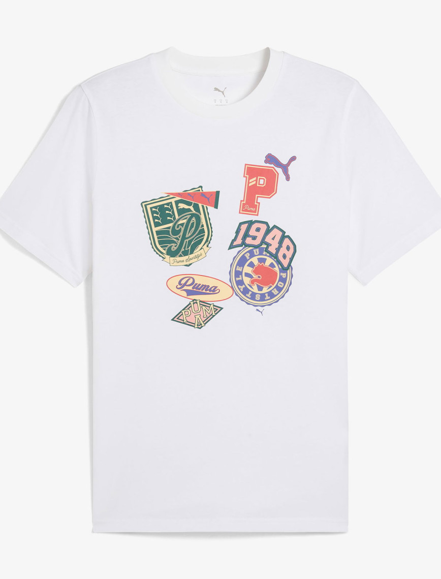 Puma Wardrobe Ess Graphic Erkek Beyaz T-Shirt Puma Wardrobe Ess Graphic Erkek Beyaz T-Shirt