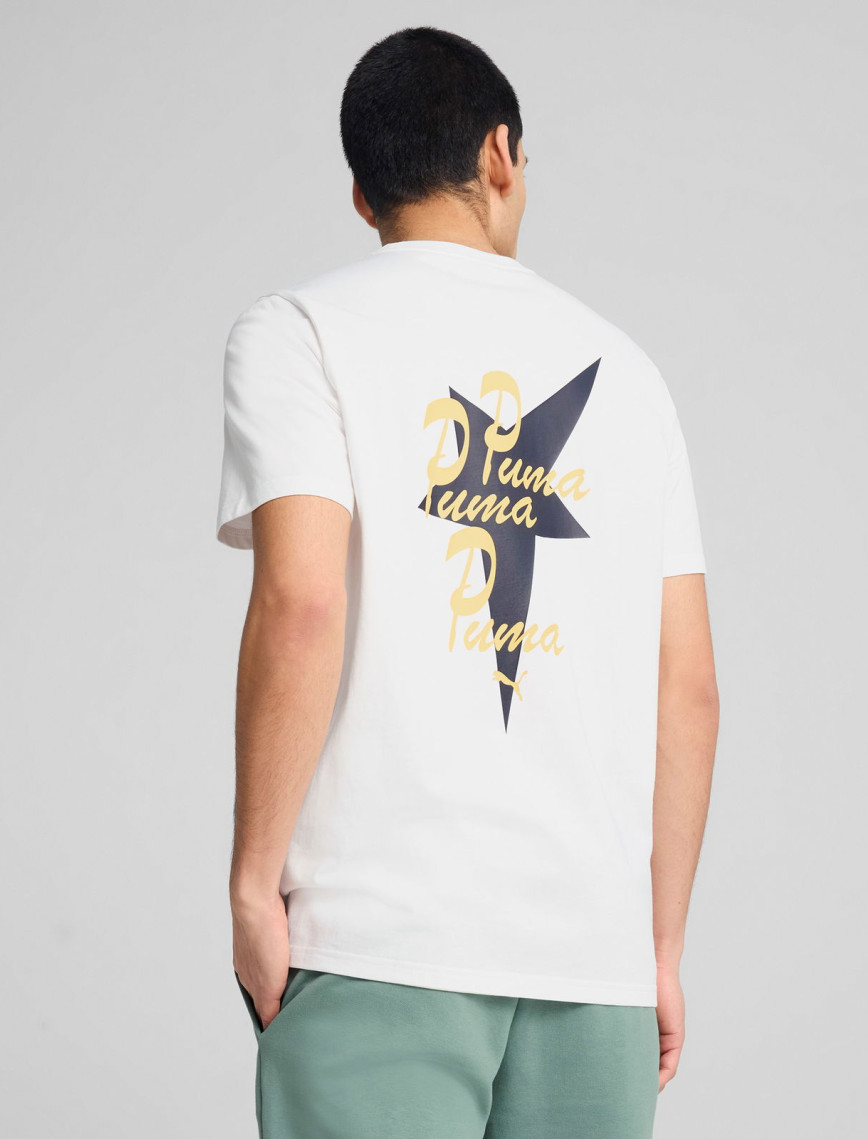 Puma Wardrobe Ess Graphic Erkek Beyaz T-Shirt Puma Wardrobe Ess Graphic Erkek Beyaz T-Shirt