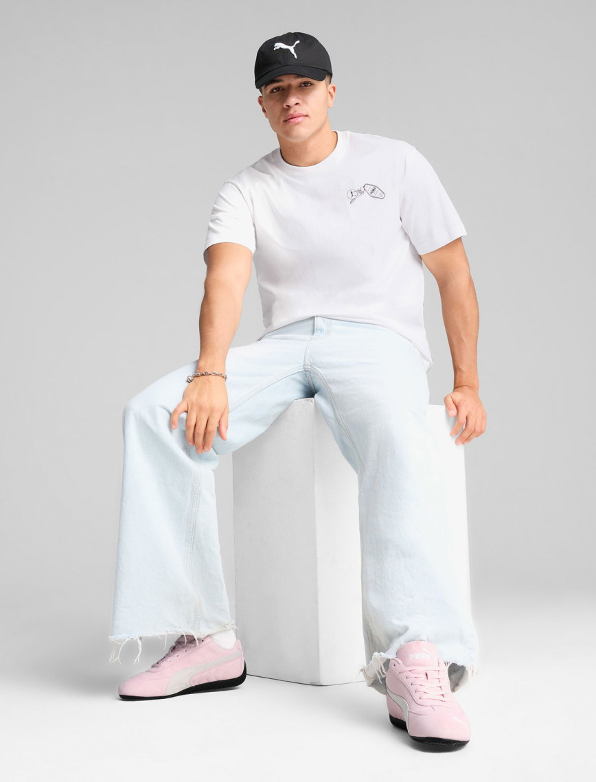 Puma Graphics Hotel Relaxed Erkek Beyaz T-Shirt Puma Graphics Hotel Relaxed Erkek Beyaz T-Shirt