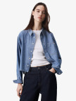 Calvin Klein Cropped Dad Denim Kadın Lacivert Gömlek Calvin Klein Cropped Dad Denim Kadın Lacivert Gömlek