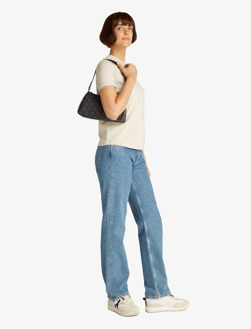 Calvin Klein Monogram Kadın Siyah El Çantası Calvin Klein Monogram Kadın Siyah El Çantası