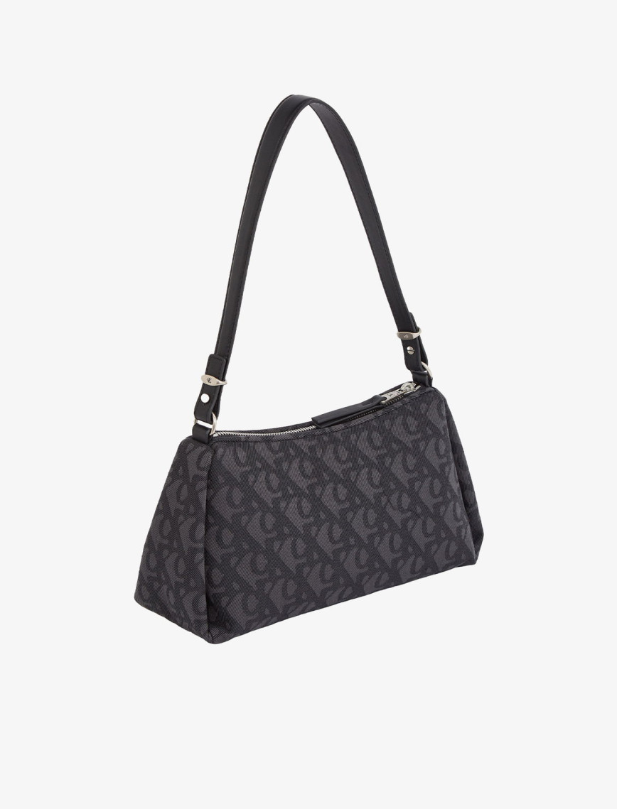 Calvin Klein Monogram Kadın Siyah El Çantası Calvin Klein Monogram Kadın Siyah El Çantası