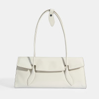 Bej Kadın Yaprak Detaylı Deri Omuz Çantası