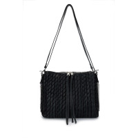 Tamer Tanca Kadın Vegan Siyah Omuz Çanta Tamer Tanca Kadın Vegan Siyah Omuz Çanta