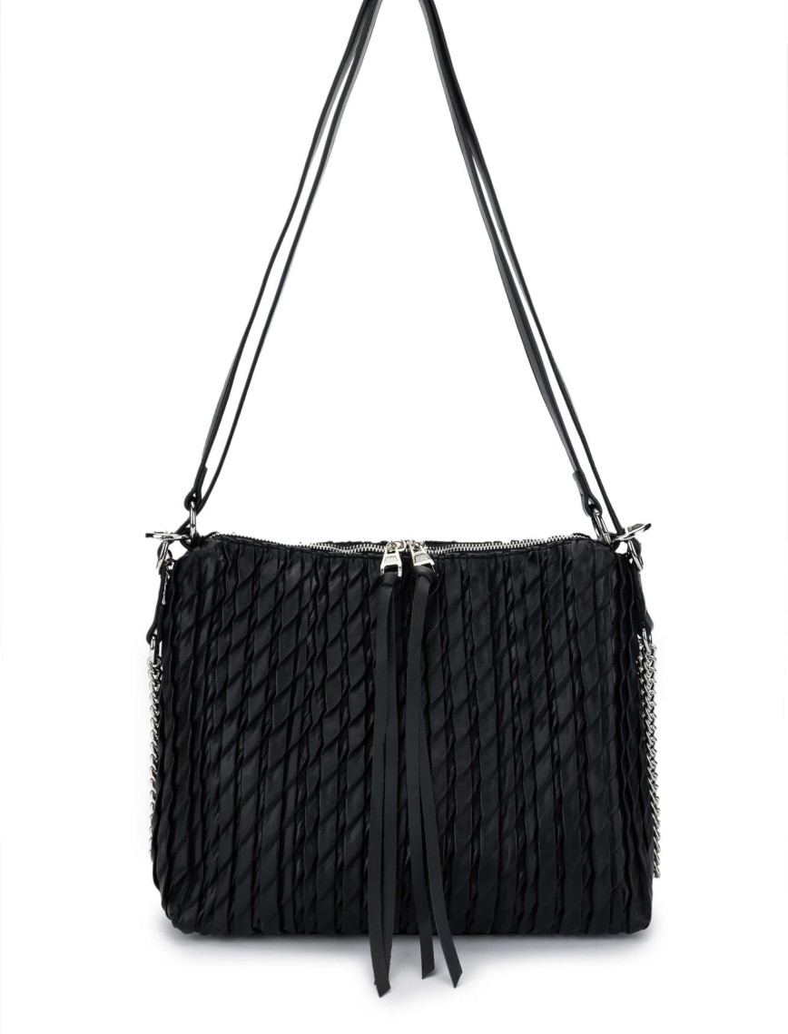Tamer Tanca Kadın Vegan Siyah Omuz Çanta Tamer Tanca Kadın Vegan Siyah Omuz Çanta