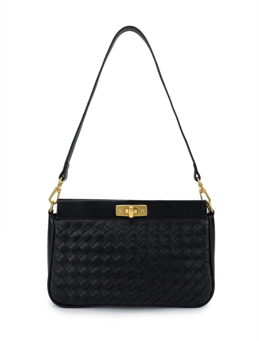 Tamer Tanca Kadın Vegan Siyah Omuz Çanta Tamer Tanca Kadın Vegan Siyah Omuz Çanta