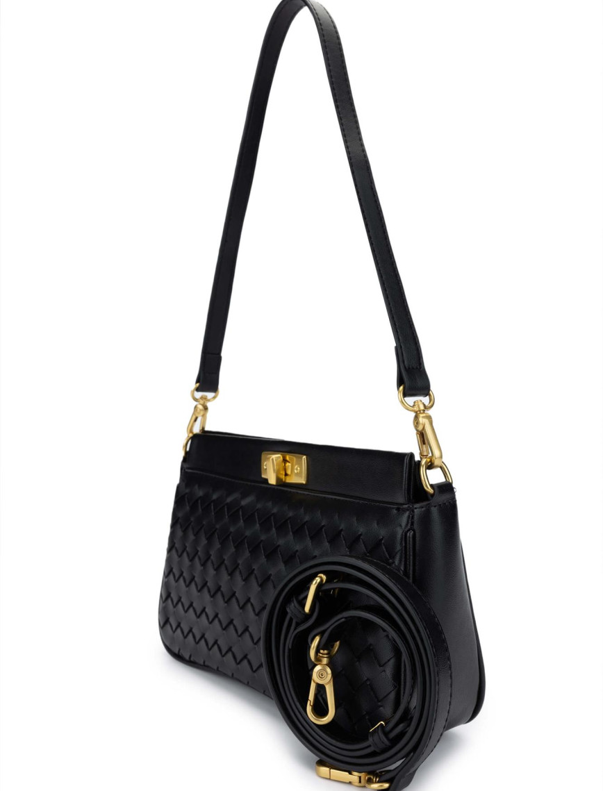 Tamer Tanca Kadın Vegan Siyah Omuz Çanta Tamer Tanca Kadın Vegan Siyah Omuz Çanta