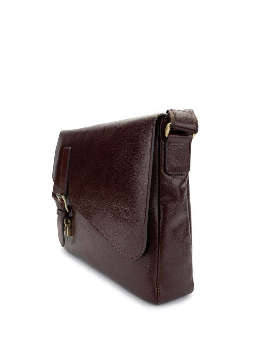 Tamer Tanca Erkek Hakiki Deri Kahverengi Postacı Çanta