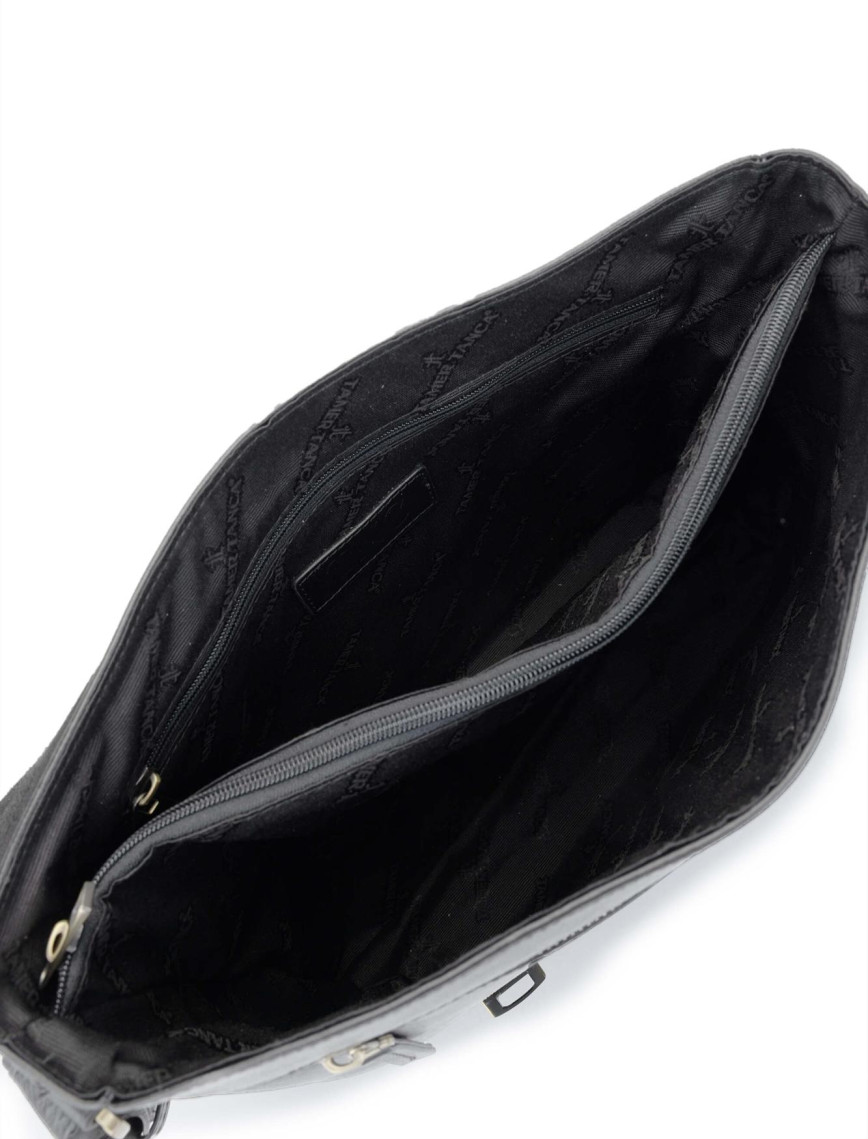 Tamer Tanca Erkek Hakiki Deri Siyah Deri Postacı Çanta