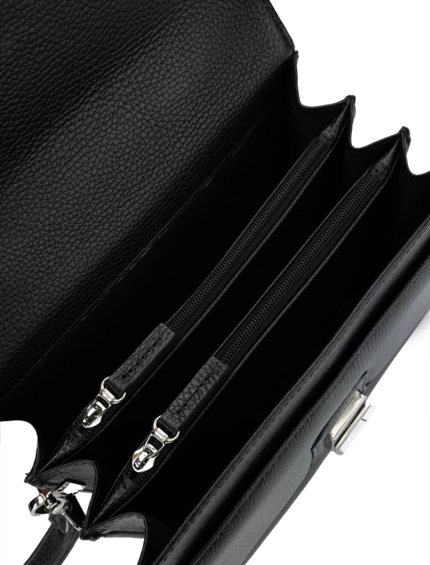 Tamer Tanca Erkek Hakiki Deri Siyah Floter El Çantası Tamer Tanca Erkek Hakiki Deri Siyah Floter El Çantası