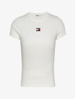 Tommy Jeans Slim Badge Rib Kadın Beyaz T-Shirt Tommy Jeans Slim Badge Rib Kadın Beyaz T-Shirt