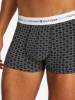 Tommy Hilfiger 3'lü Trunk Print Erkek Gri Boxer Tommy Hilfiger 3'lü Trunk Print Erkek Gri Boxer