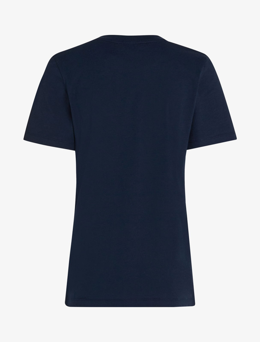 Tommy Hilfiger Reg Script C-Nk Kadın Lacivert T-Shirt Tommy Hilfiger Reg Script C-Nk Kadın Lacivert T-Shirt